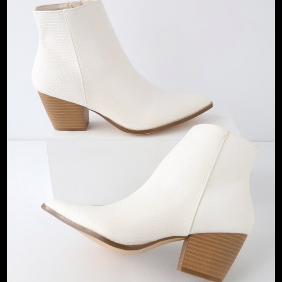 lulus white booties